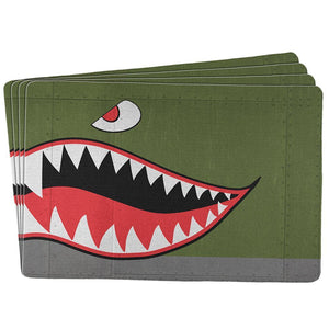 Halloween WWII Flying Tiger Fighter Shark Nose All Over Placemat (Set of 4)