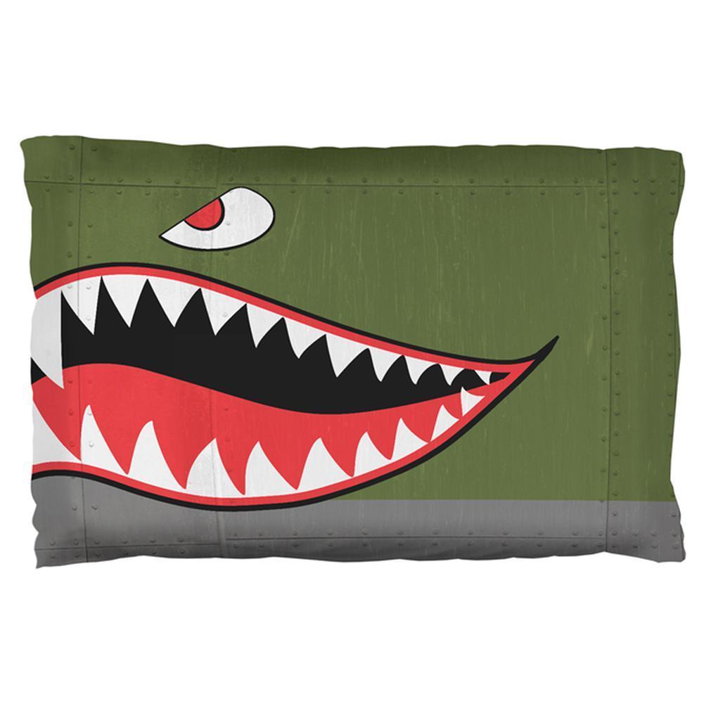 Halloween WWII Flying Tiger Fighter Shark Nose Art Pillow Case