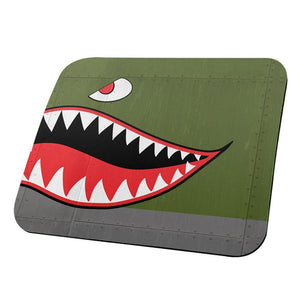 Halloween WWII Flying Tiger Fighter Shark Nose Art All Over Mouse Pad