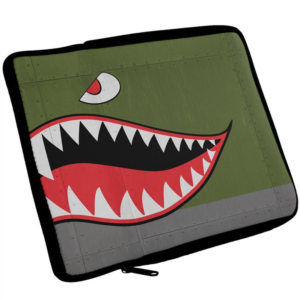 Halloween WWII Flying Tiger Fighter Shark Nose Art iPad Tablet Sleeve