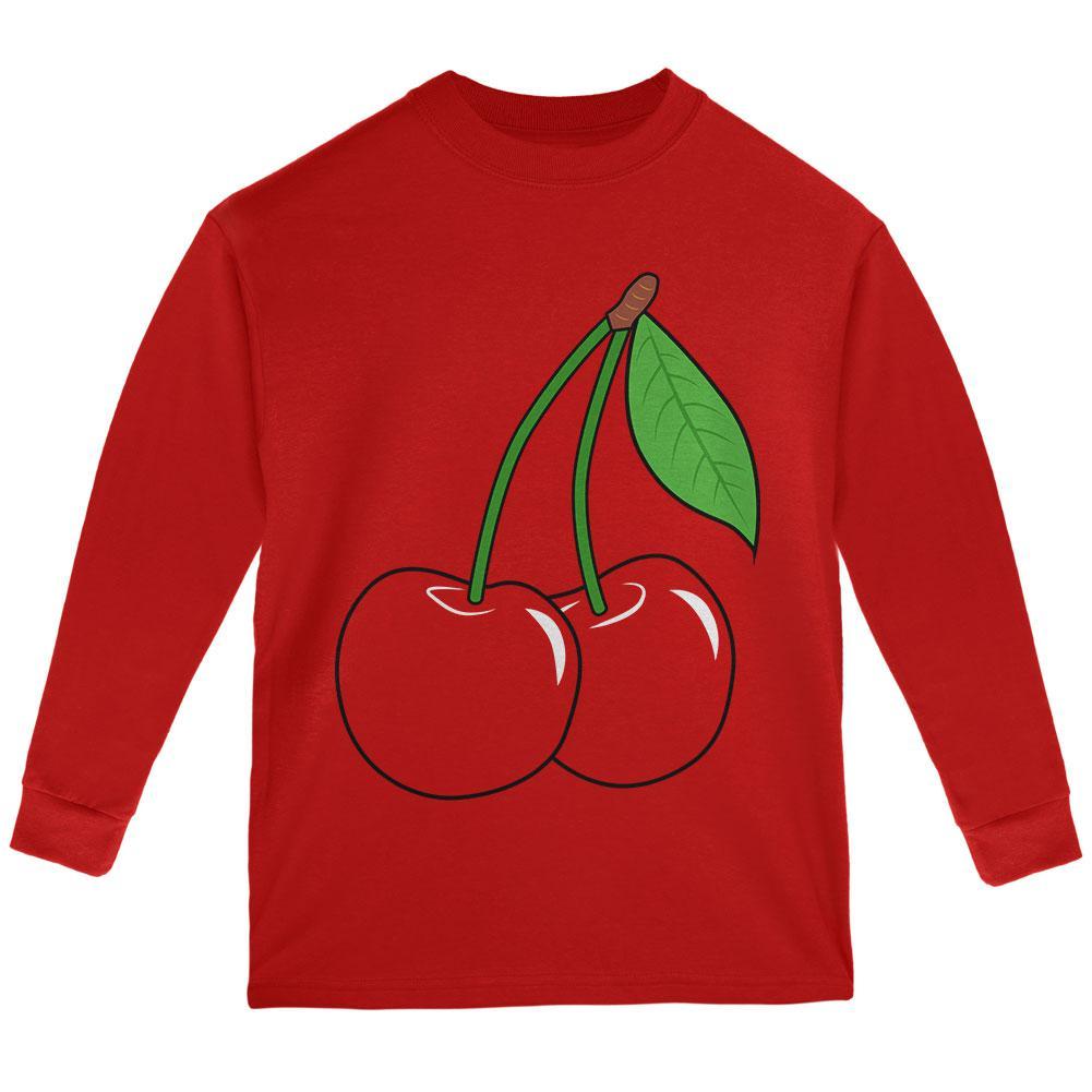 Halloween Fruit Cherry Costume Youth Long Sleeve T Shirt