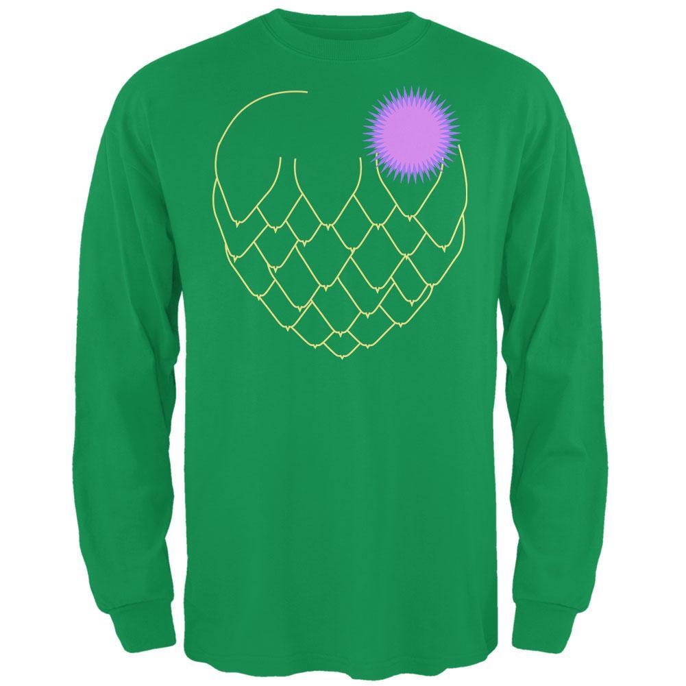 Halloween Vegetable Artichoke Costume Mens Long Sleeve T Shirt