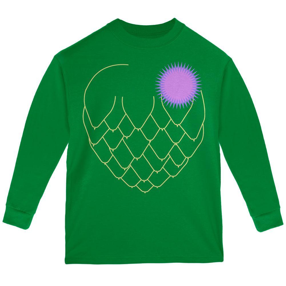 Halloween Vegetable Artichoke Costume Youth Long Sleeve T Shirt