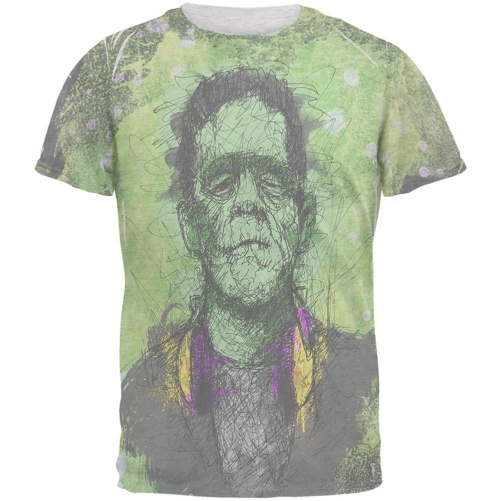 Halloween Frankenstein Raver Horror Movie Monster Men's Soft T-Shirt