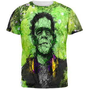 Halloween Frankenstein Raver Horror Movie Monster All Over Mens T Shirt