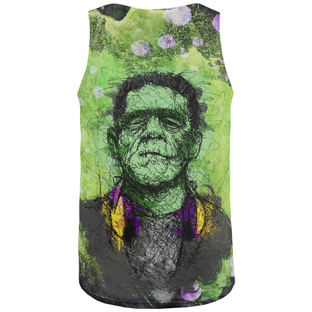 Halloween Frankenstein Raver Horror Movie Monster All Over Mens Tank Top