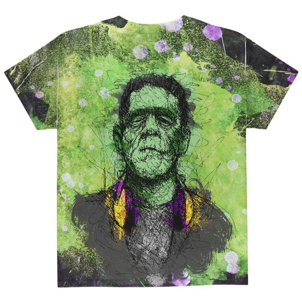 Halloween Frankenstein Raver Horror Movie Monster All Over Youth T Shirt