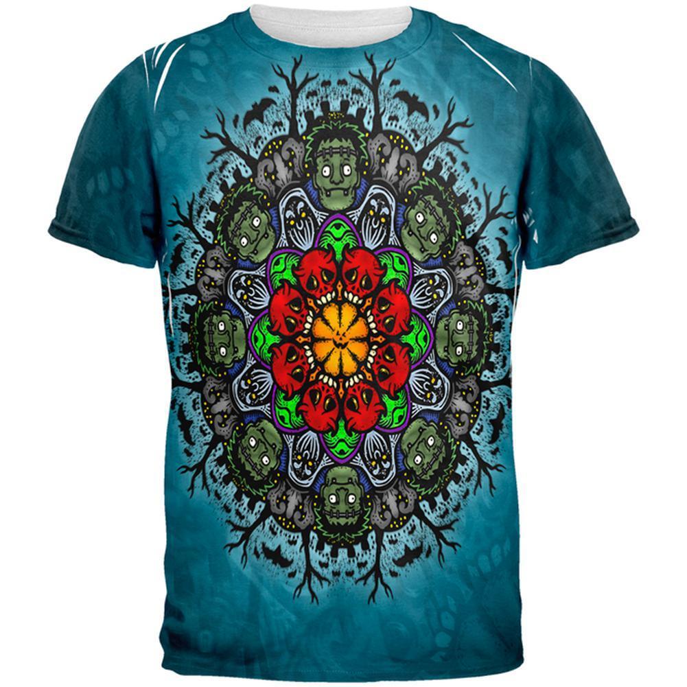 Halloween Classic Movie Monster Mandala All Over Mens T Shirt