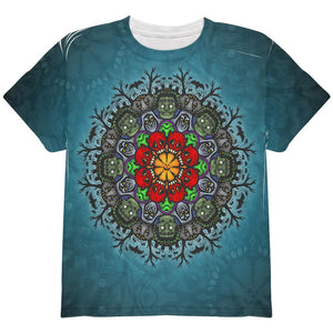Halloween Classic Movie Monster Mandala All Over Youth T Shirt