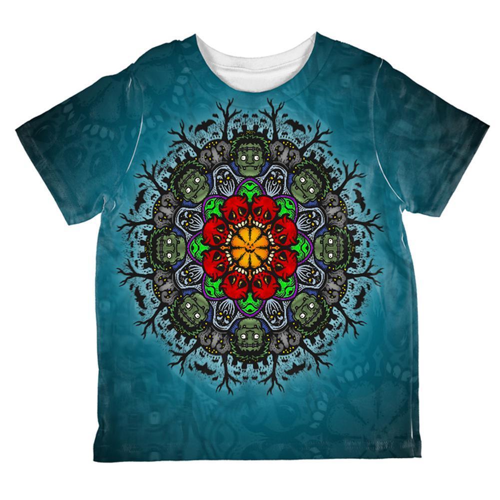 Halloween Classic Movie Monster Mandala All Over Toddler T Shirt