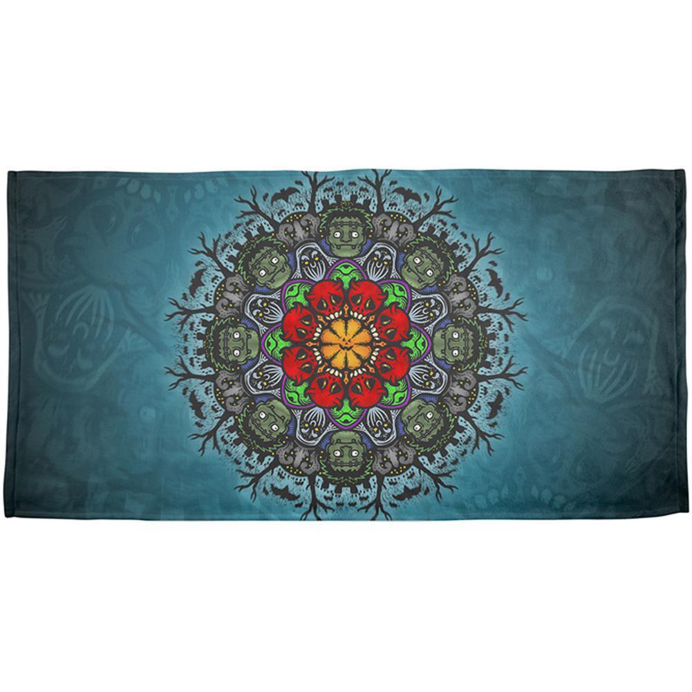 Halloween Classic Movie Monster Mandala All Over Beach Towel