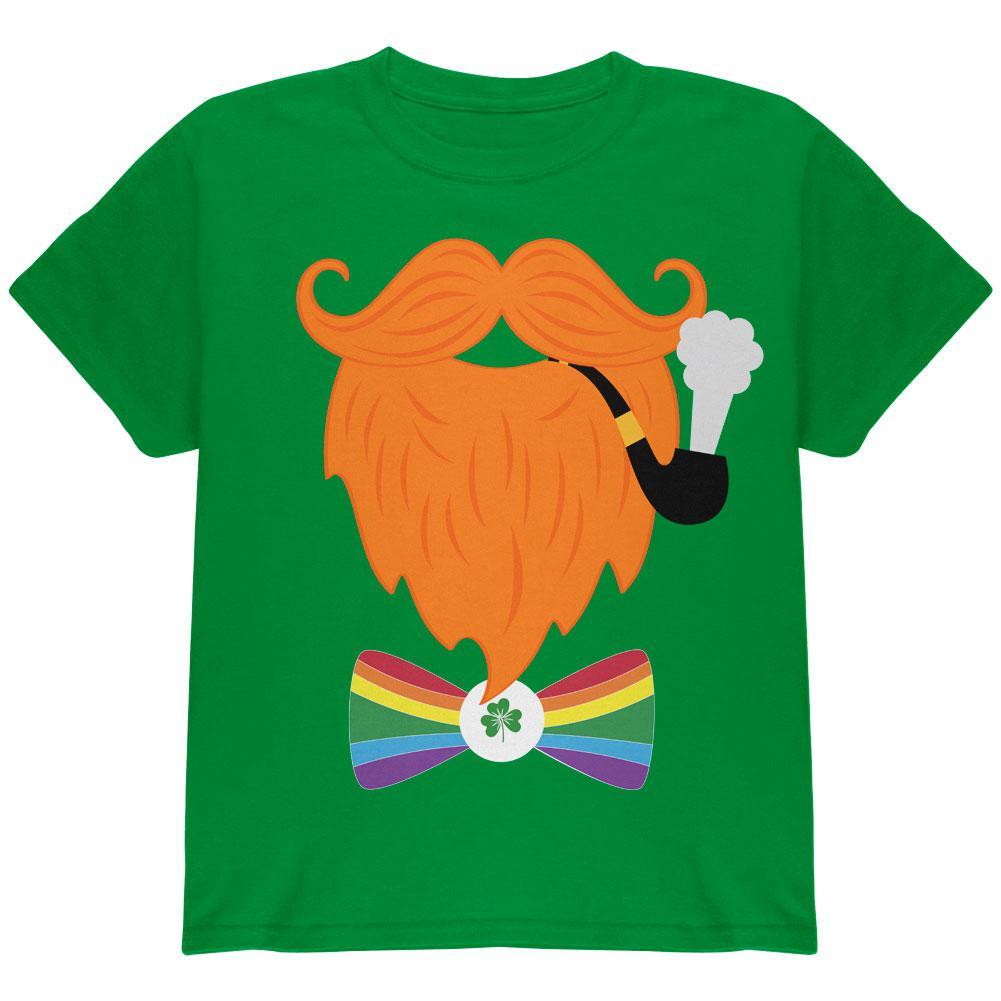 Halloween Leprechaun Costume Rainbow Bow Tie Youth T Shirt