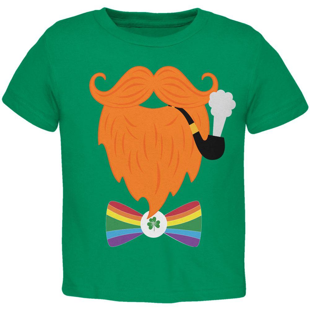Halloween Leprechaun Costume Rainbow Bow Tie Toddler T Shirt