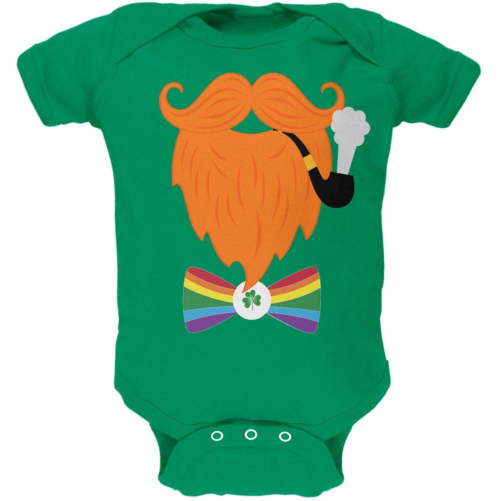 Halloween Leprechaun Costume Rainbow Bow Tie Soft Baby One Piece