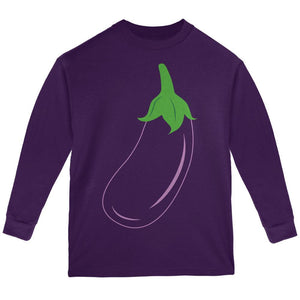 Halloween Vegetable Eggplant Costume Youth Long Sleeve T Shirt
