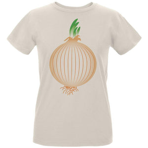 Halloween Vegetable Yellow Onion Costume Womens Organic T Shirt