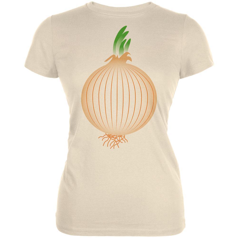Halloween Vegetable Yellow Onion Costume Juniors Soft T Shirt