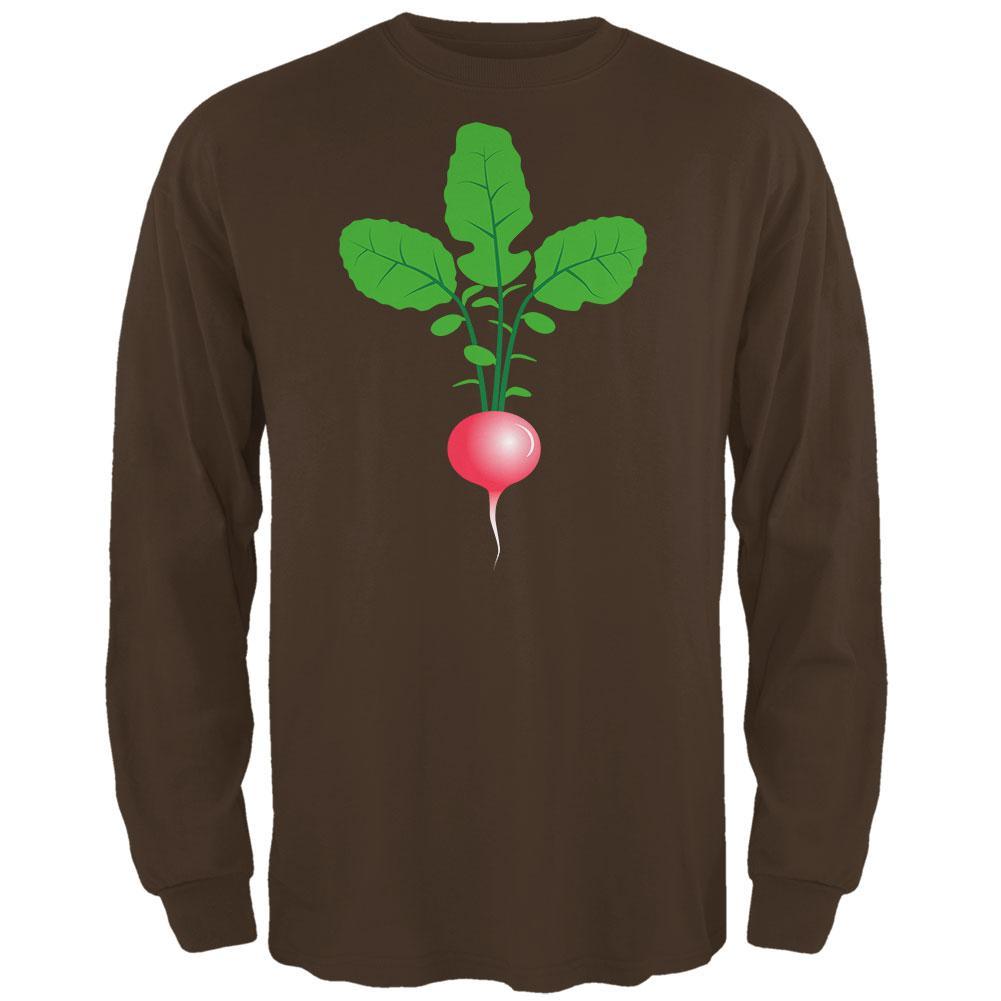 Halloween Vegetable Radish Costume Mens Long Sleeve T Shirt