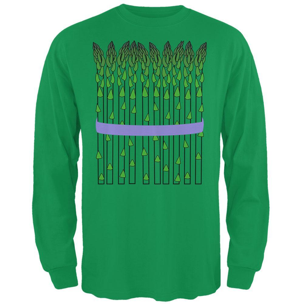 Halloween Vegetable Asparagus Costume Mens Long Sleeve T Shirt