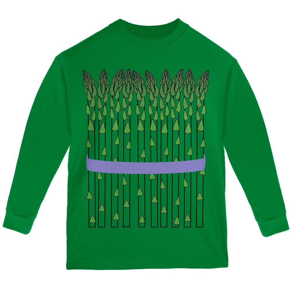 Halloween Vegetable Asparagus Costume Youth Long Sleeve T Shirt