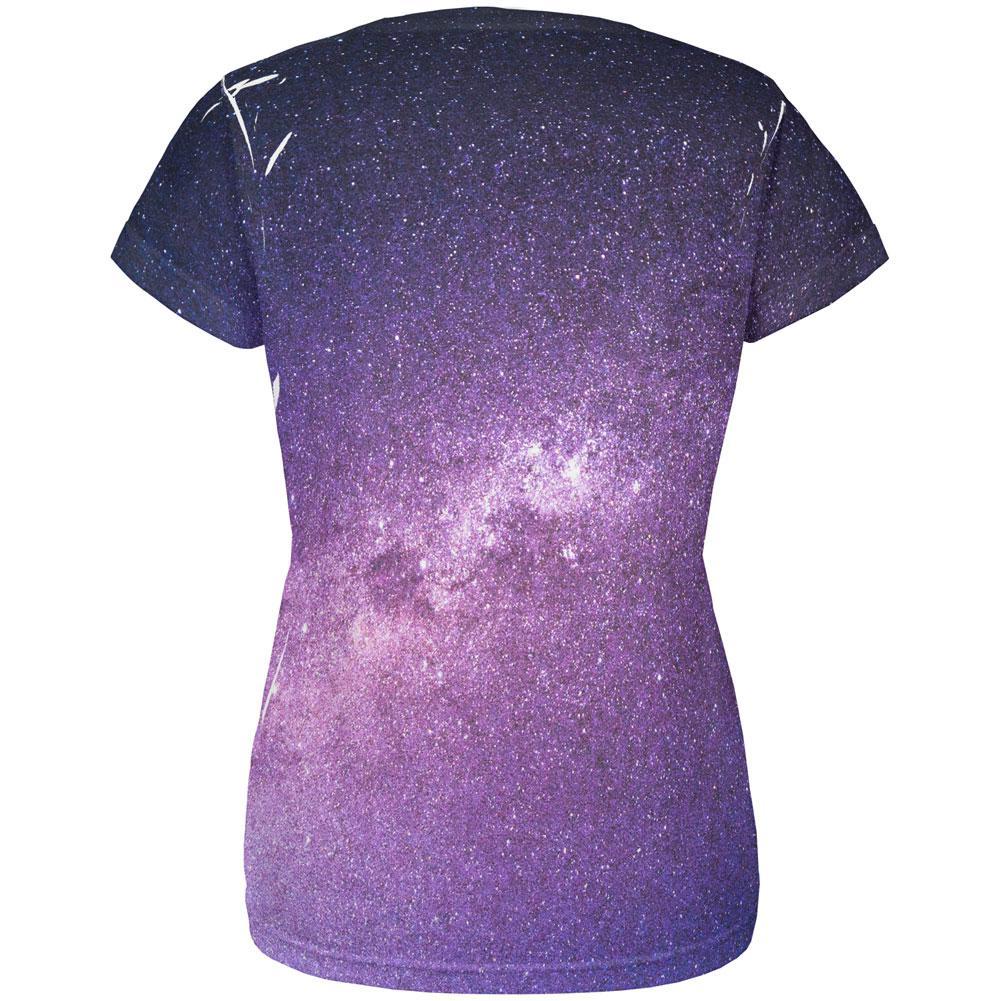 Halloween Galaxy Space Stars All Over Womens T Shirt