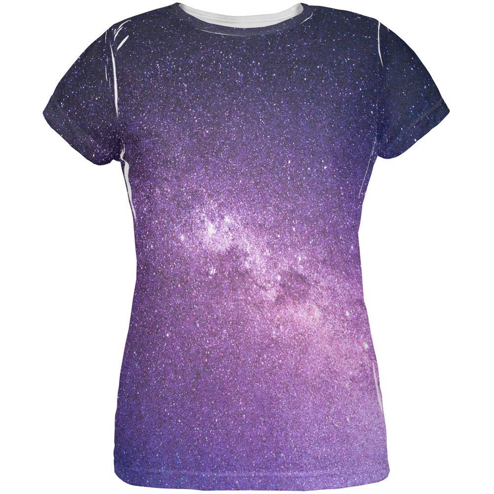 Halloween Galaxy Space Stars All Over Womens T Shirt