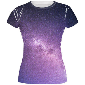 Halloween Galaxy Space Stars All Over Juniors T Shirt