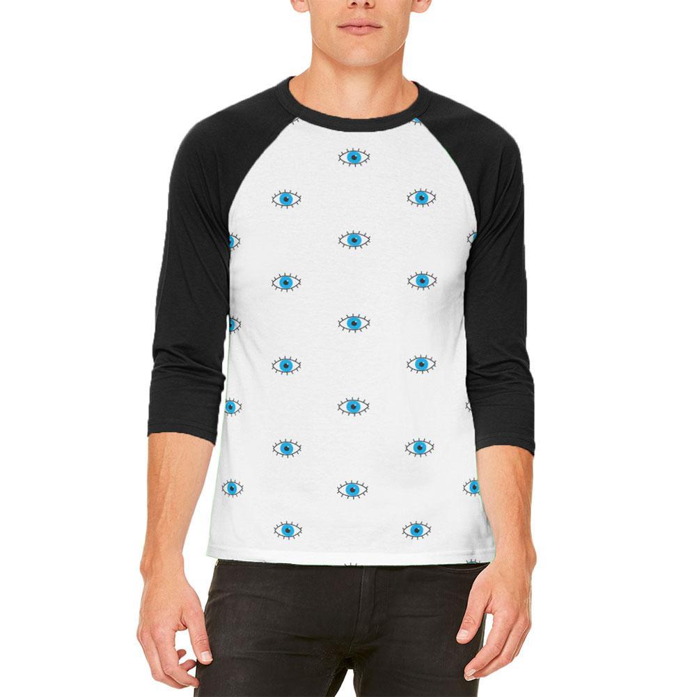 Halloween Eyes I'm Watching You Mens Raglan T Shirt