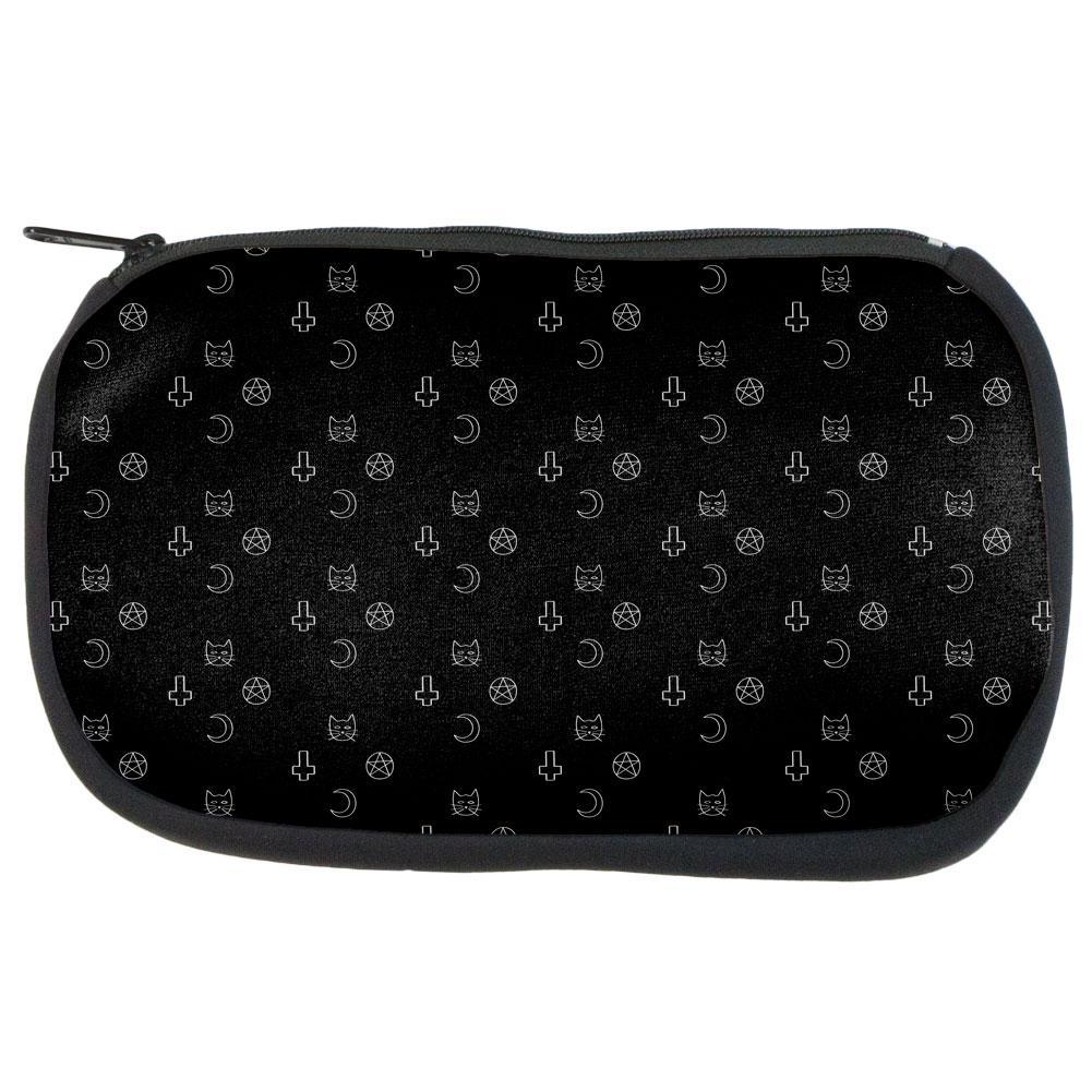 Halloween Witch Elements Cat Cross Moon Star Makeup Bag