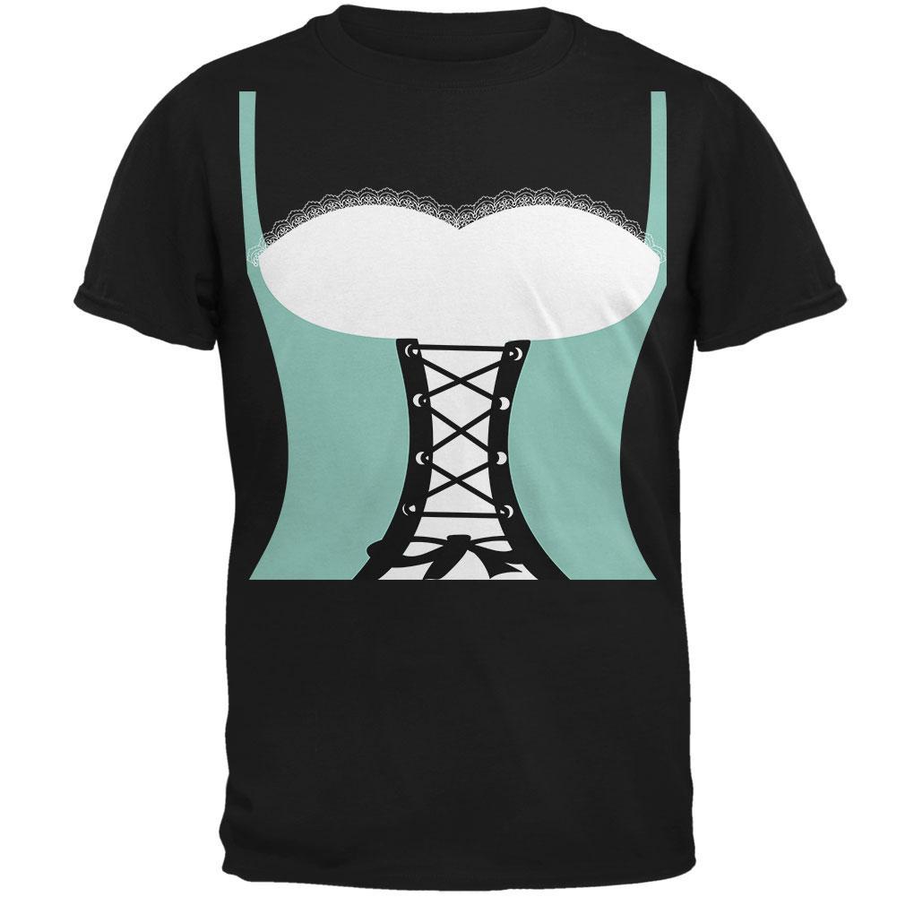 Halloween Medieval Maiden Costume Blue Mens T Shirt