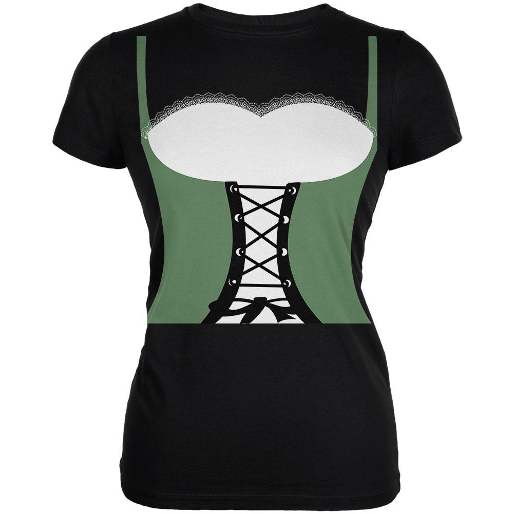 Halloween Medieval Maiden Costume Green Juniors Soft T Shirt