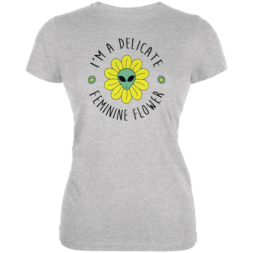 Halloween I'm a Delicate Feminine Flower Alien Juniors Soft T Shirt