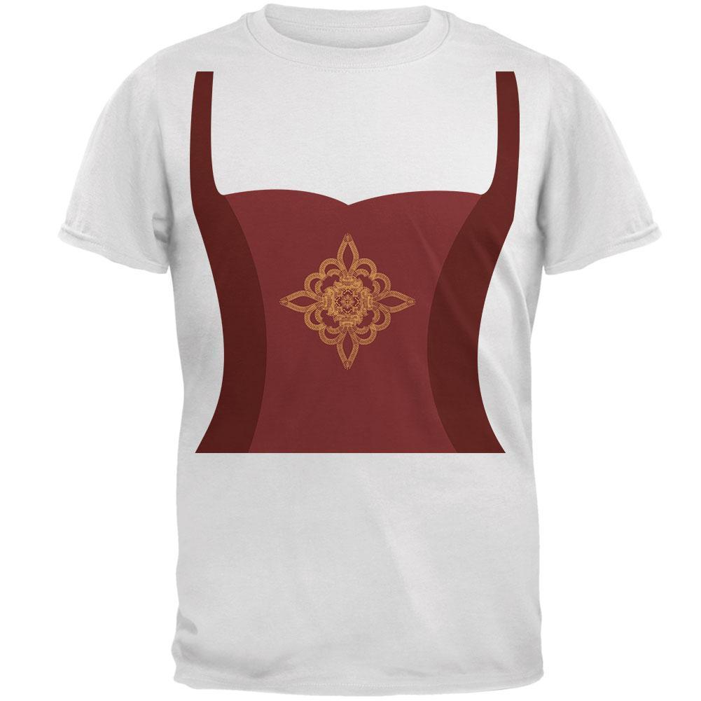 Halloween Renaissance Lady Costume Red Mens T Shirt