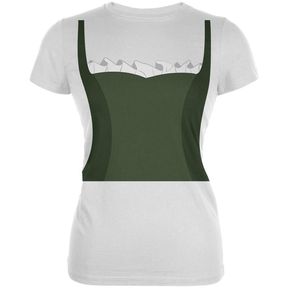 Halloween Renaissance Maiden Costume Green Juniors Soft T Shirt