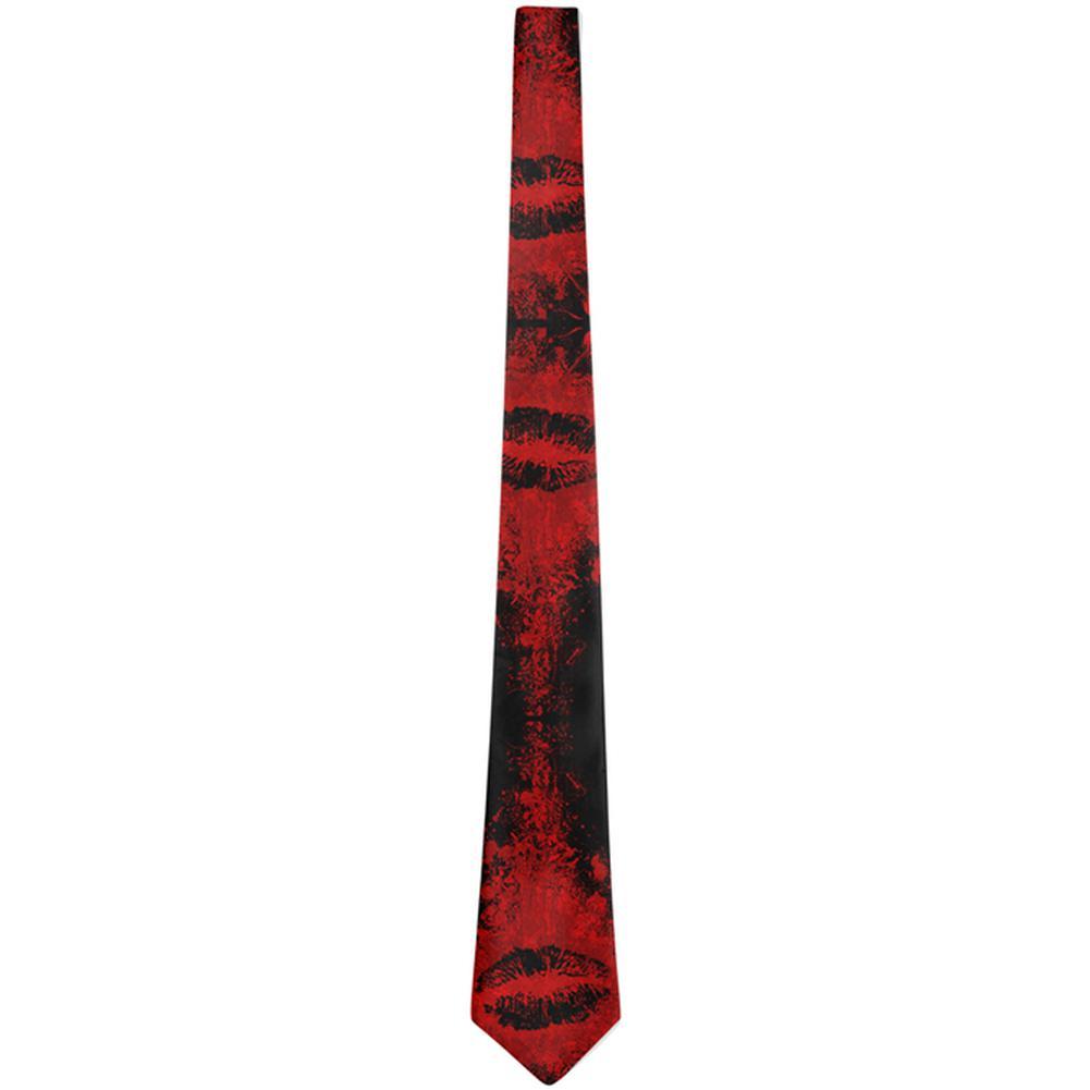 Halloween Bloody Kiss All Over Neck Tie