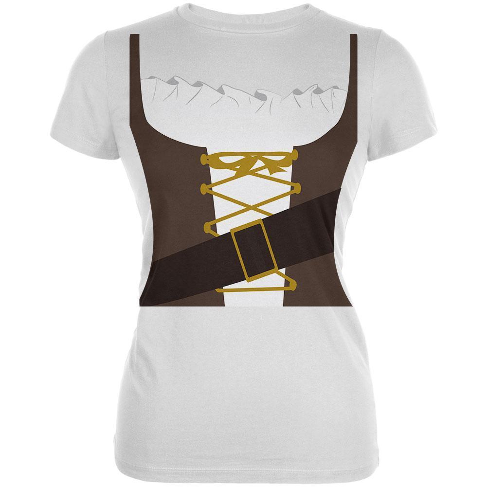Halloween Tavern Maiden Costume Brown Juniors Soft T Shirt