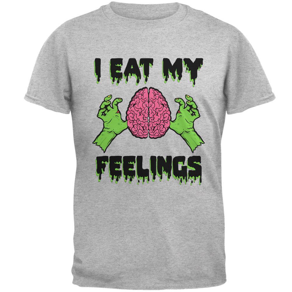 Halloween I Eat My Feelings Zombie Brain Mens T Shirt