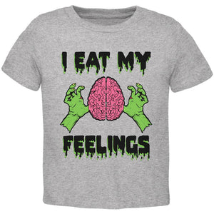 Halloween I Eat My Feelings Zombie Brain Toddler T Shirt