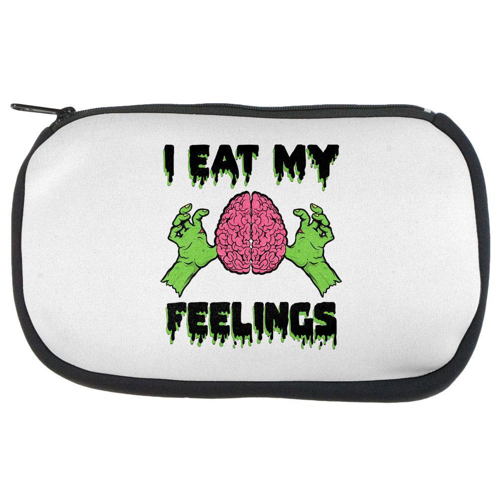 Halloween I Eat My Feelings Zombie Brain Makeup Bag