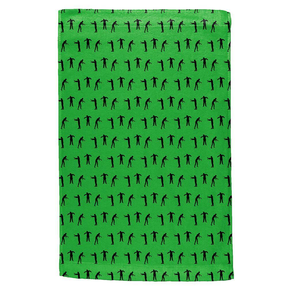 Halloween Zombie Guy Walker Pattern All Over Hand Towel