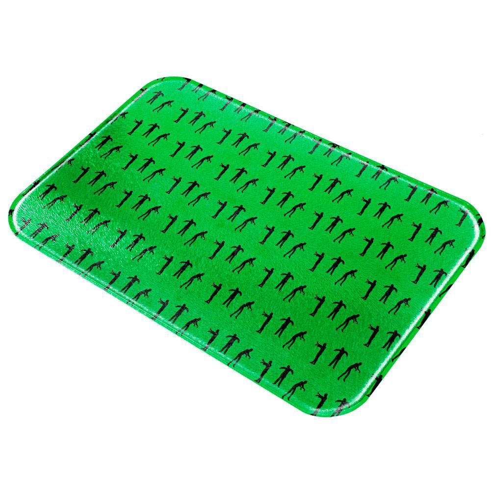 Halloween Zombie Guy Walker Pattern All Over Glass Cutting Board