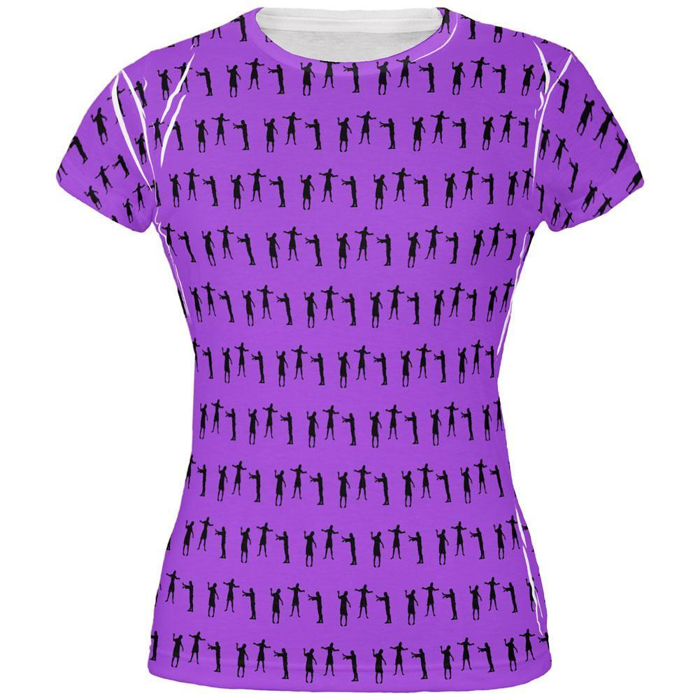 Halloween Zombie Girl Walker Pattern All Over Juniors T Shirt