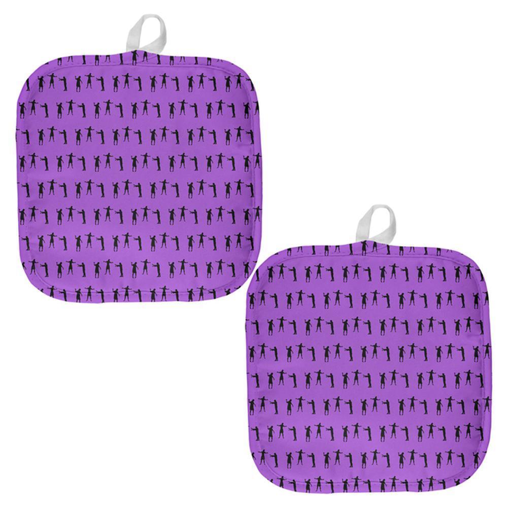 Halloween Zombie Girl Walker Pattern All Over Pot Holder (Set of 2)