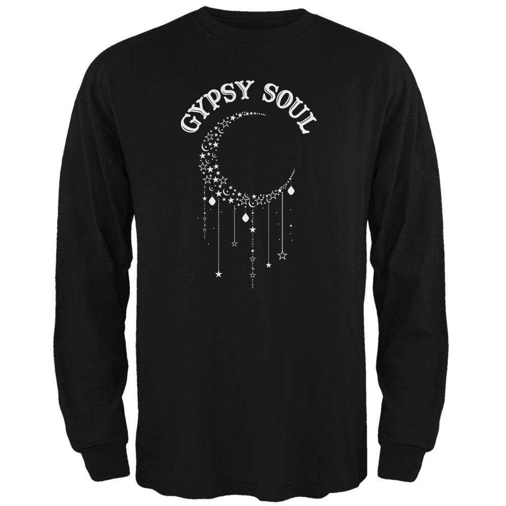 Halloween Gypsy Soul Crescent Moon Mens Long Sleeve T Shirt