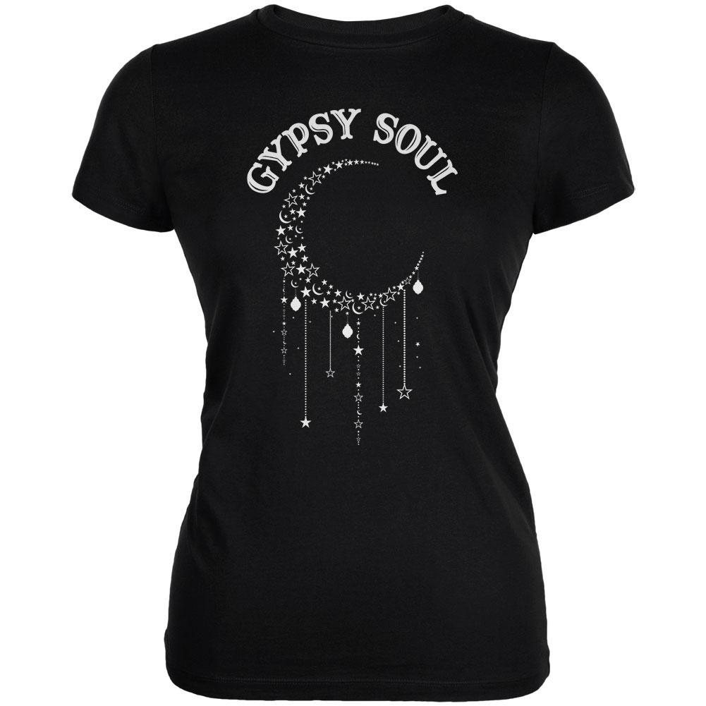 Halloween Gypsy Soul Crescent Moon Juniors Soft T Shirt