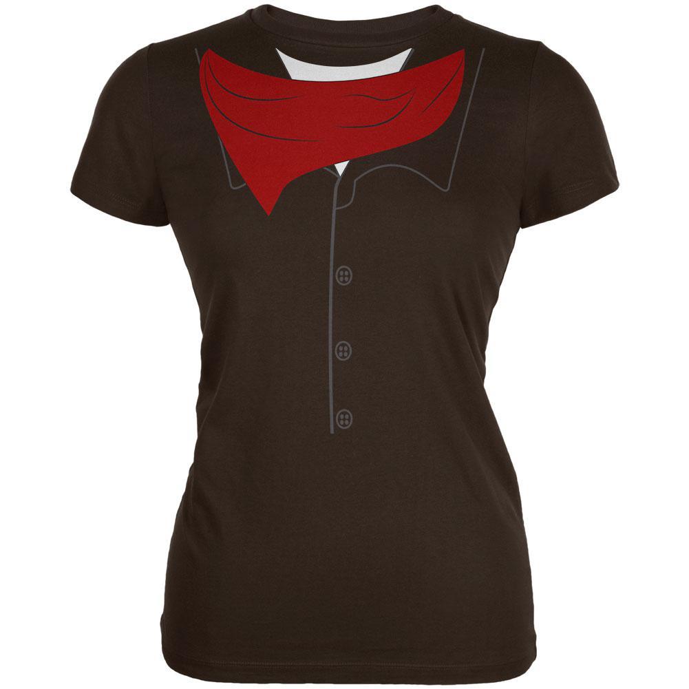 Halloween Cowboy Gunslinger Costume Juniors Soft T Shirt