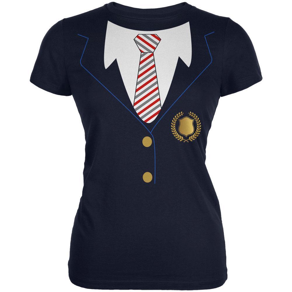 Halloween American School Girl Costume Juniors Soft T Shirt