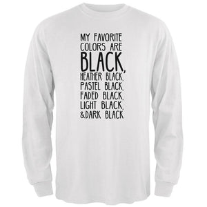 Halloween My Favorite Colors are Black Mens Long Sleeve T Shirt