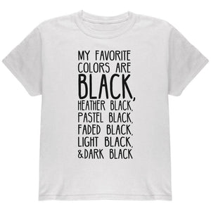 Halloween My Favorite Colors are Black Youth T Shirt