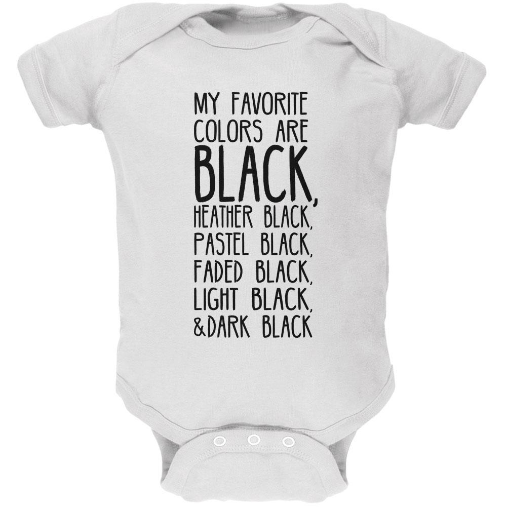 Halloween My Favorite Colors are Black Soft Baby One Piece